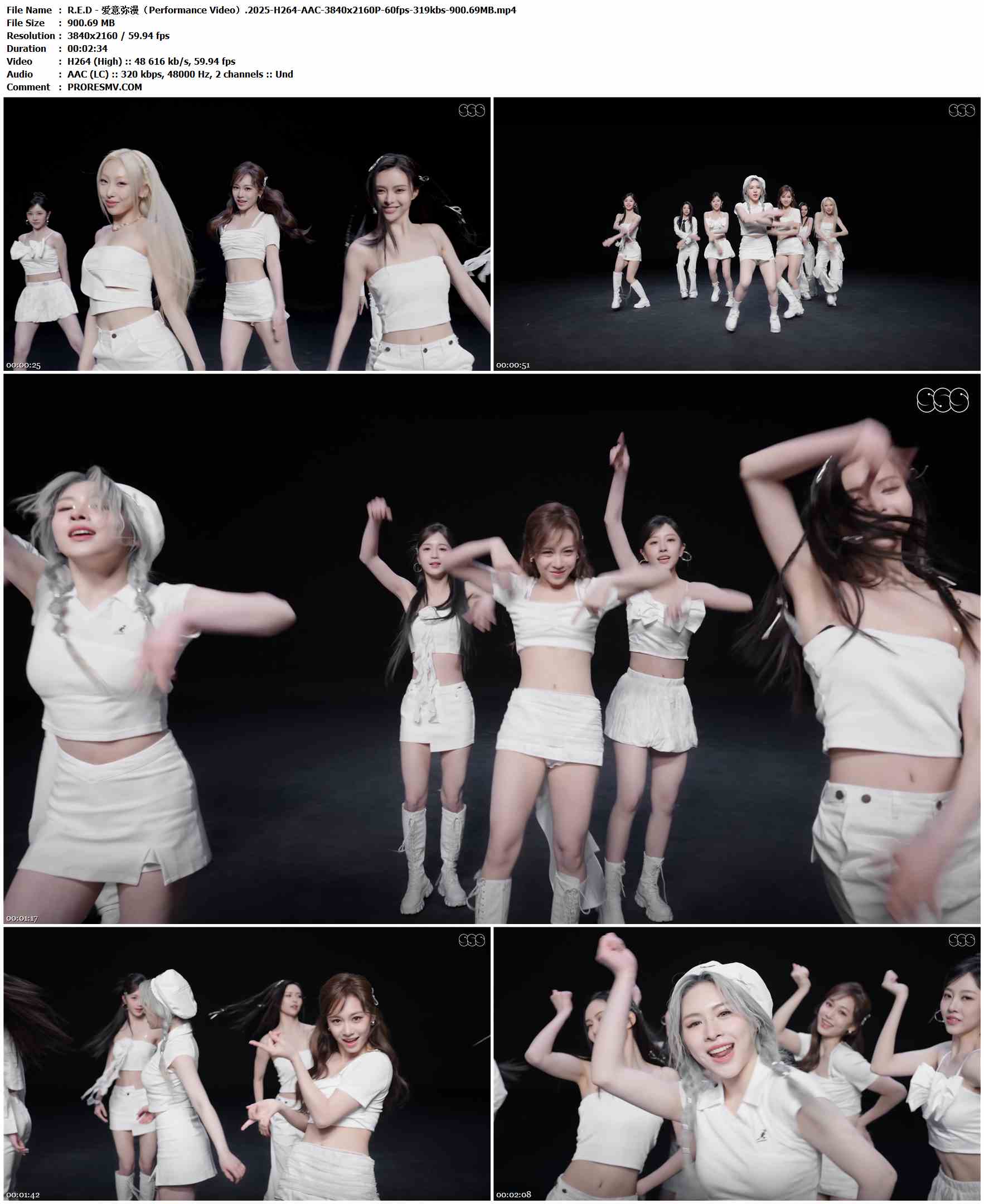 R.E.D - 爱意弥漫（Performance Video）.2025-H264-AAC-3840x2160P-60fps-319kbs-900.69MB官方MV_高清MV